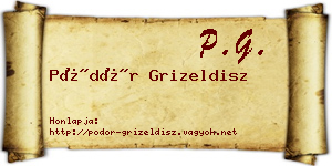 Pödör Grizeldisz névjegykártya